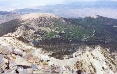 The lake on the left is the site of the 2001 Wheeler Peak Invitational